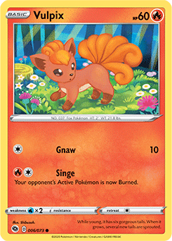 Common Pokémon card Vulpix 006/073 from Champion s Path expansion