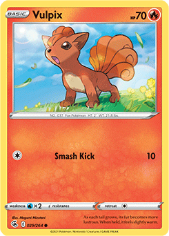 Common Pokémon card Vulpix 29/264 from Fusion Strike expansion