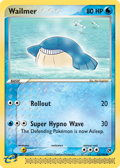 Carte Pokémon Commune Wailmer 83/100 de la série Ex Tempête de Sable