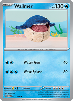 Carte Pokémon Communes Wailmer 15/84 de la série Nuit Noire