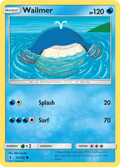 Wailmer 29/145 Pokémon card from Guardians Rising for sale at best price