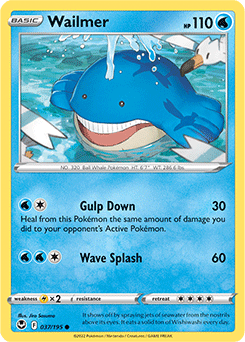 Common Pokémon card Wailmer 037/195 from Silver Tempest expansion