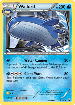 Wailord 26/124 Pokémon card from Dragons Exalted for sale at best price