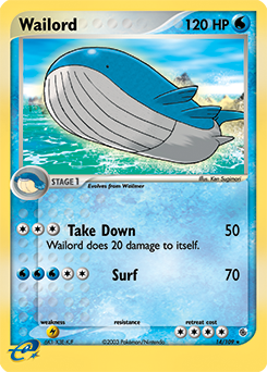Wailord 14/109 Pokémon card from Ex Ruby & Sapphire for sale at best price
