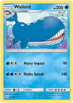 Wailord 46/236 Pokémon card from Cosmic Eclipse for sale at best price