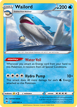 Wailord 032/185 Pokémon card from Vivid Voltage for sale at best price