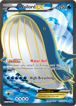 Full Art Pokémon Pokémon card Wailord EX 147/160 from Primal Clash expansion