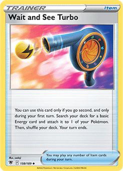 Uncommon Pokémon card Wait and See Turbo 158/189 from Astral Radiance expansion