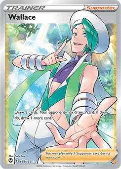Full Art Trainer Pokémon card Wallace 194/195 from Silver Tempest expansion