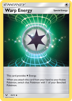 Uncommon Pokémon card Warp Energy 70/73 from Shining Legends expansion