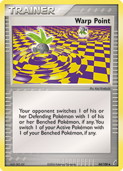 Uncommon Pokémon card Warp Point 84/100 from Ex Crystal Guardians expansion