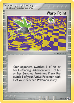 Uncommon Pokémon card Warp Point 85/95 from Ex Team Magma vs Team Aqua expansion