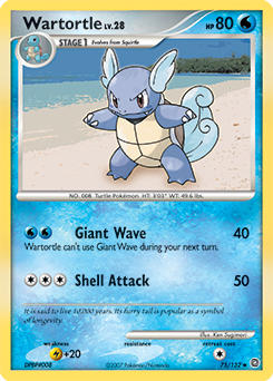 Wartortle 75/132 Pokémon card from Secret Wonders for sale at best price