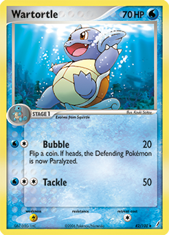 Wartortle 42/100 Pokémon card from Ex Crystal Guardians for sale at best price