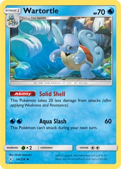 Wartortle 34/214 Pokémon card from Unbroken Bonds for sale at best price