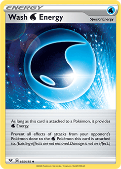 Uncommon Pokémon card Wash Water Energy 165/185 from Vivid Voltage expansion