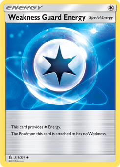 Uncommon Pokémon card Weakness Guard Energy 213/236 from Unified Minds expansion