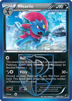 Weavile 66/116 Pokémon card from Plasma Freeze for sale at best price