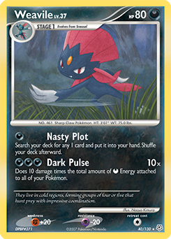 Weavile 40/130 Pokémon card from Diamond & Pearl for sale at best price
