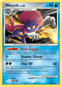 Weavile 40/132 Pokémon card from Secret Wonders for sale at best price