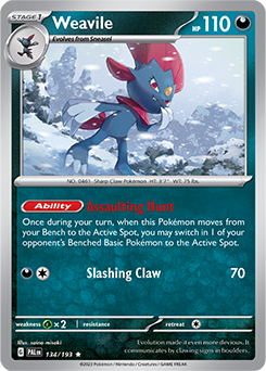 Weavile 134/193 Pokémon card from Paldea Evolved for sale at best price