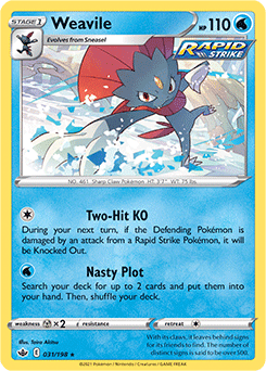 Weavile 31/198 Pokémon card from Chilling Reign for sale at best price