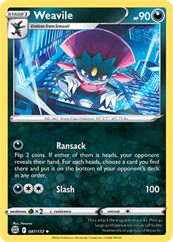 Weavile 087/172 Pokémon card from Brilliant Stars for sale at best price