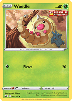 Weedle 1/198 Pokémon card from Chilling Reign for sale at best price