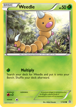 Weedle 1/160 Pokémon card from Primal Clash for sale at best price