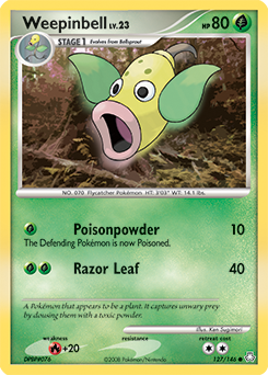 Weepinbell 127/146 Pokémon card from Legends Awakened for sale at best price