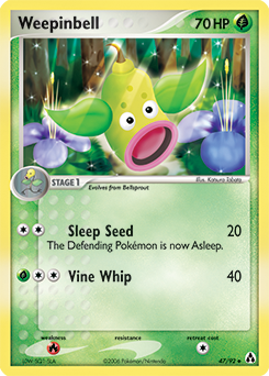 Weepinbell 47/92 Pokémon card from Ex Legend Maker for sale at best price