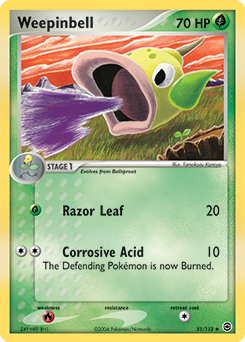 Carte Pokémon Boustiflor 51/112 de la série Ex Rouge Feu Vert Feuille en vente au meilleur prix