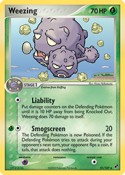 Weezing 51/107 Pokémon card from Ex Deoxys for sale at best price