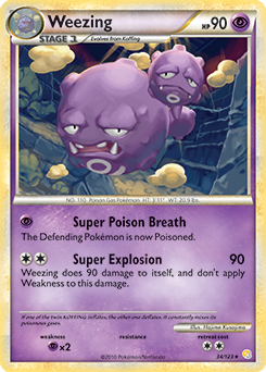 Weezing 34/123 Pokémon card from HeartGold SoulSilver for sale at best price