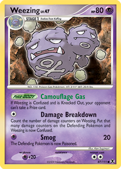 Weezing 87/111 Pokémon card from Rising Rivals for sale at best price