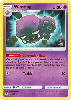 Weezing 29/68 Pokémon card from Hidden Fates for sale at best price