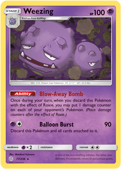 Weezing 77/236 Pokémon card from Cosmic Eclipse for sale at best price