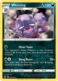 Weezing 95/198 Pokémon card from Chilling Reign for sale at best price