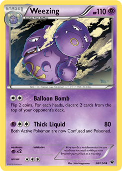 Weezing 28/124 Pokémon card from Fates Collide for sale at best price
