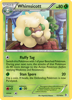 Whimsicott 15/149 Pokémon card from Boundaries Crossed for sale at best price
