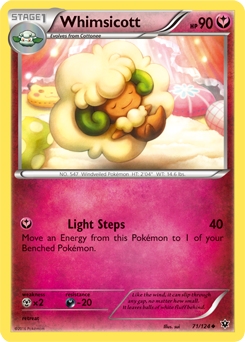 Whimsicott 71/124 Pokémon card from Fates Collide for sale at best price