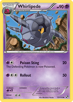 Whirlipede 53/114 Pokémon card from Black & White for sale at best price
