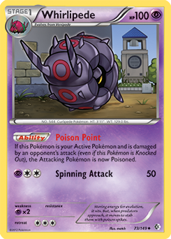 Whirlipede 73/149 Pokémon card from Boundaries Crossed for sale at best price