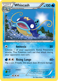 Whiscash 40/160 Pokémon card from Primal Clash for sale at best price