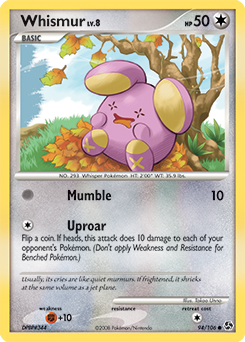 Whismur 94/106 Pokémon card from Great Encounters for sale at best price