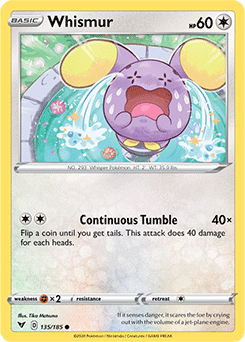 Whismur 135/185 Pokémon card from Vivid Voltage for sale at best price