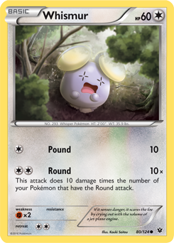 Whismur 80/124 Pokémon card from Fates Collide for sale at best price