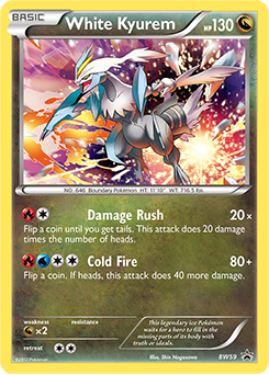 Promo Pokémon card White Kyurem BW59 from Back & White Promos expansion