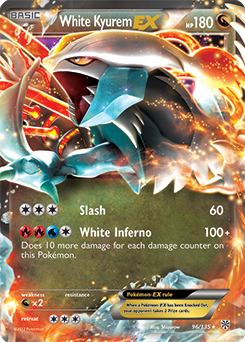 White Kyurem EX 96/135 Pokémon card from Plasma Storm for sale at best price