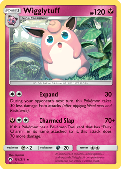 Wigglytuff 134/214 Pokémon card from Lost Thunder for sale at best price